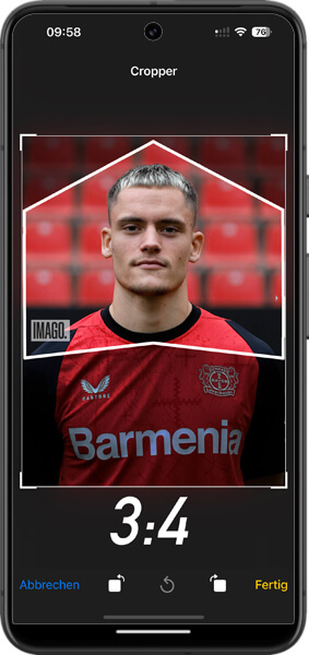 Player Card Profilbild Auswahl Maske